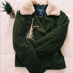 American Eagle olive winter coat